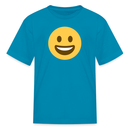 😀 Grinning Face (Twemoji) Kids' T-Shirt - turquoise