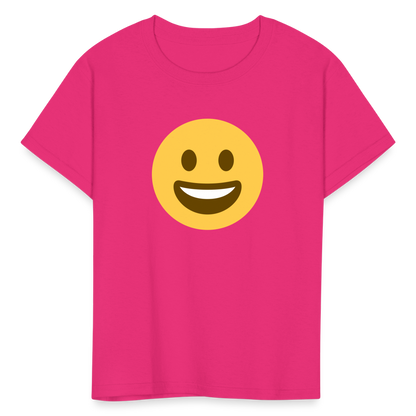 😀 Grinning Face (Twemoji) Kids' T-Shirt - fuchsia