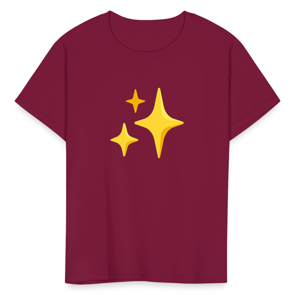 ✨ Sparkles (Google Noto Color Emoji) Kids' T-Shirt - burgundy