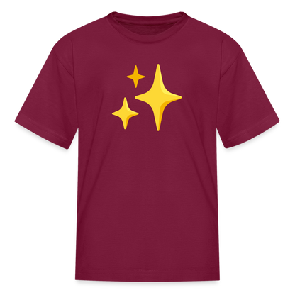 ✨ Sparkles (Google Noto Color Emoji) Kids' T-Shirt - burgundy