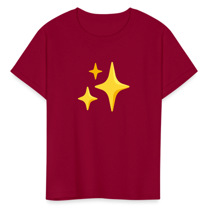 ✨ Sparkles (Google Noto Color Emoji) Kids' T-Shirt - dark red