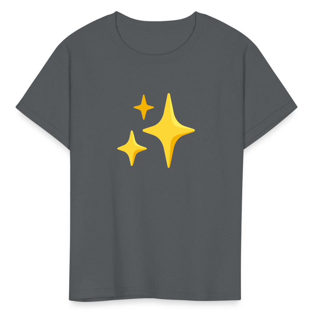 ✨ Sparkles (Google Noto Color Emoji) Kids' T-Shirt - charcoal