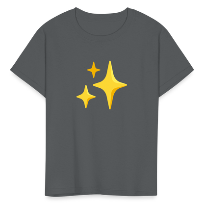 ✨ Sparkles (Google Noto Color Emoji) Kids' T-Shirt - charcoal