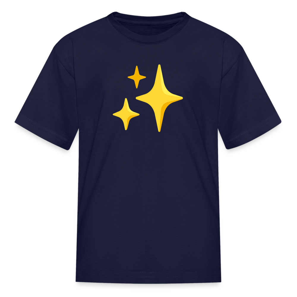 ✨ Sparkles (Google Noto Color Emoji) Kids' T-Shirt - navy