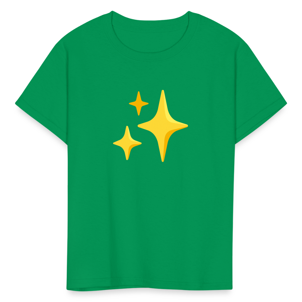 ✨ Sparkles (Google Noto Color Emoji) Kids' T-Shirt - kelly green