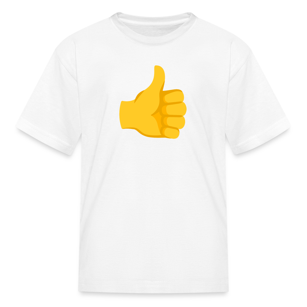 👍 Thumbs Up (Google Noto Color Emoji) Kids' T-Shirt - white