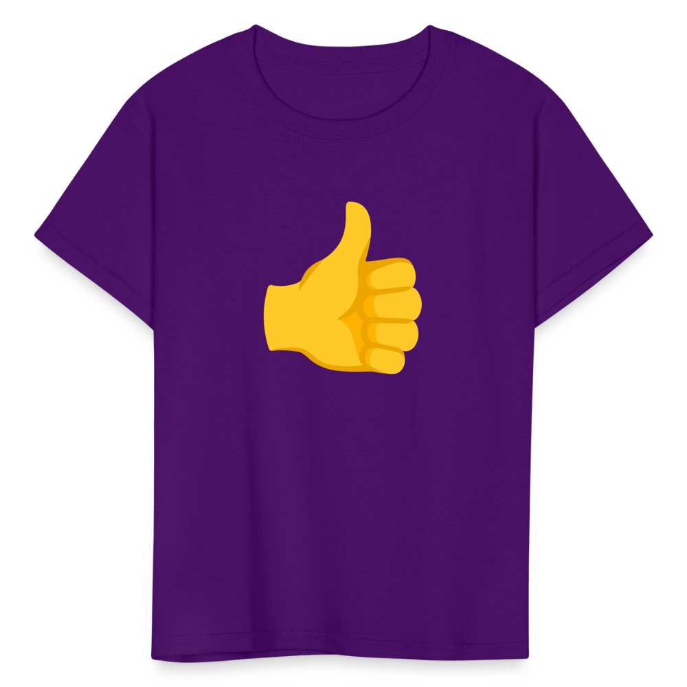 👍 Thumbs Up (Google Noto Color Emoji) Kids' T-Shirt - purple