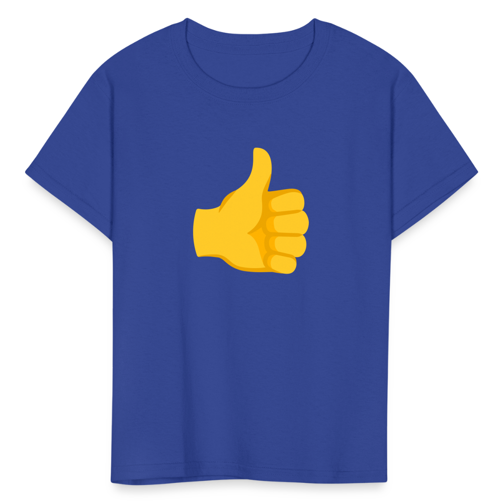 👍 Thumbs Up (Google Noto Color Emoji) Kids' T-Shirt - royal blue
