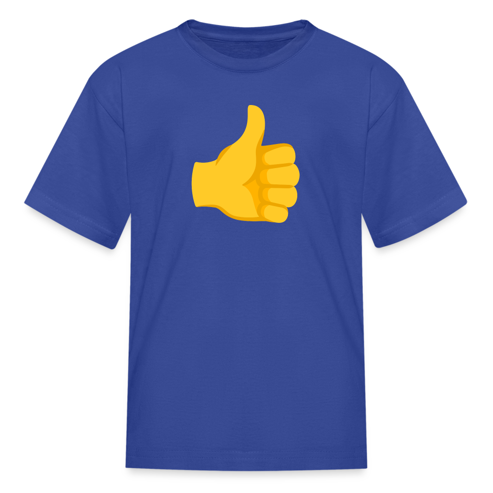 👍 Thumbs Up (Google Noto Color Emoji) Kids' T-Shirt - royal blue