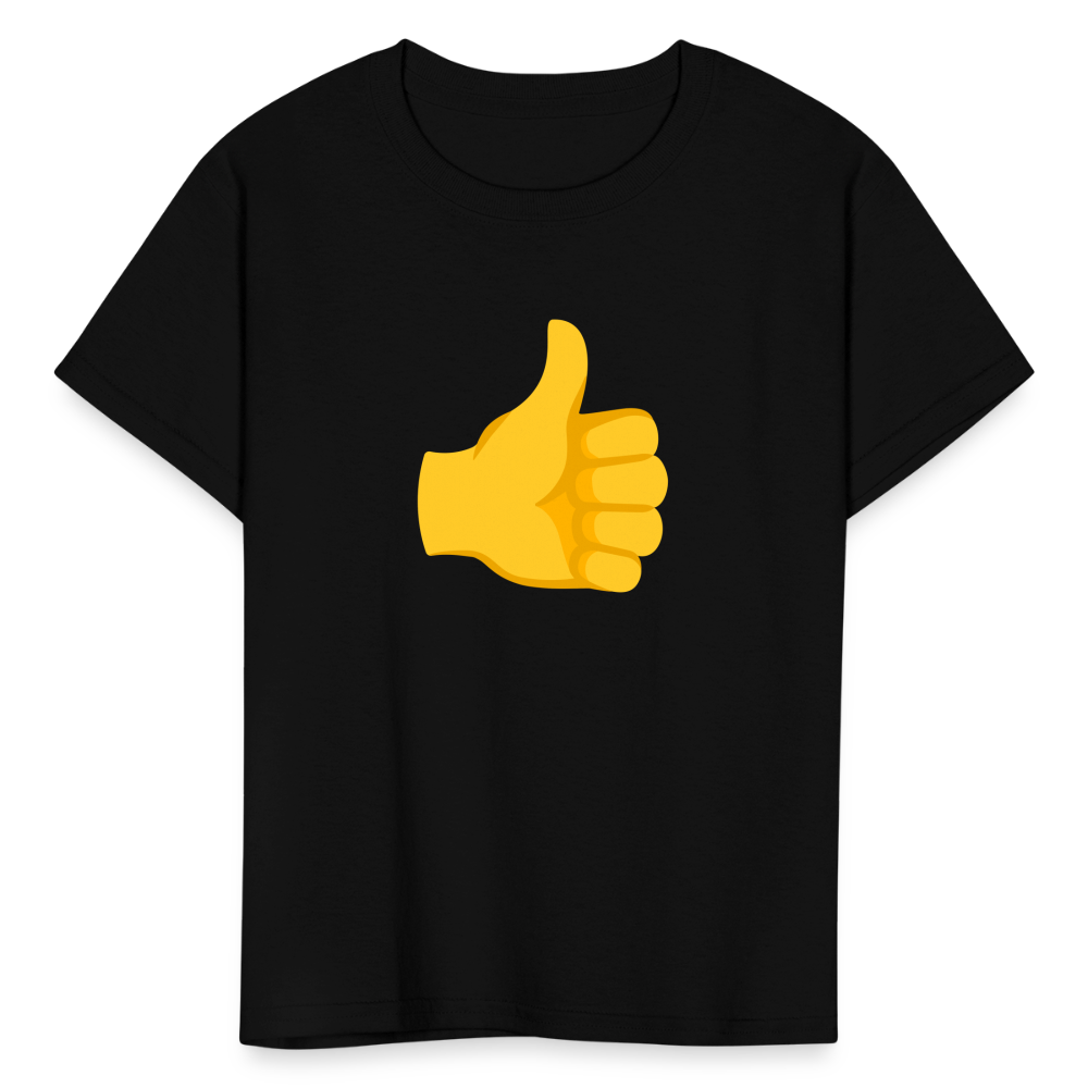 👍 Thumbs Up (Google Noto Color Emoji) Kids' T-Shirt - black