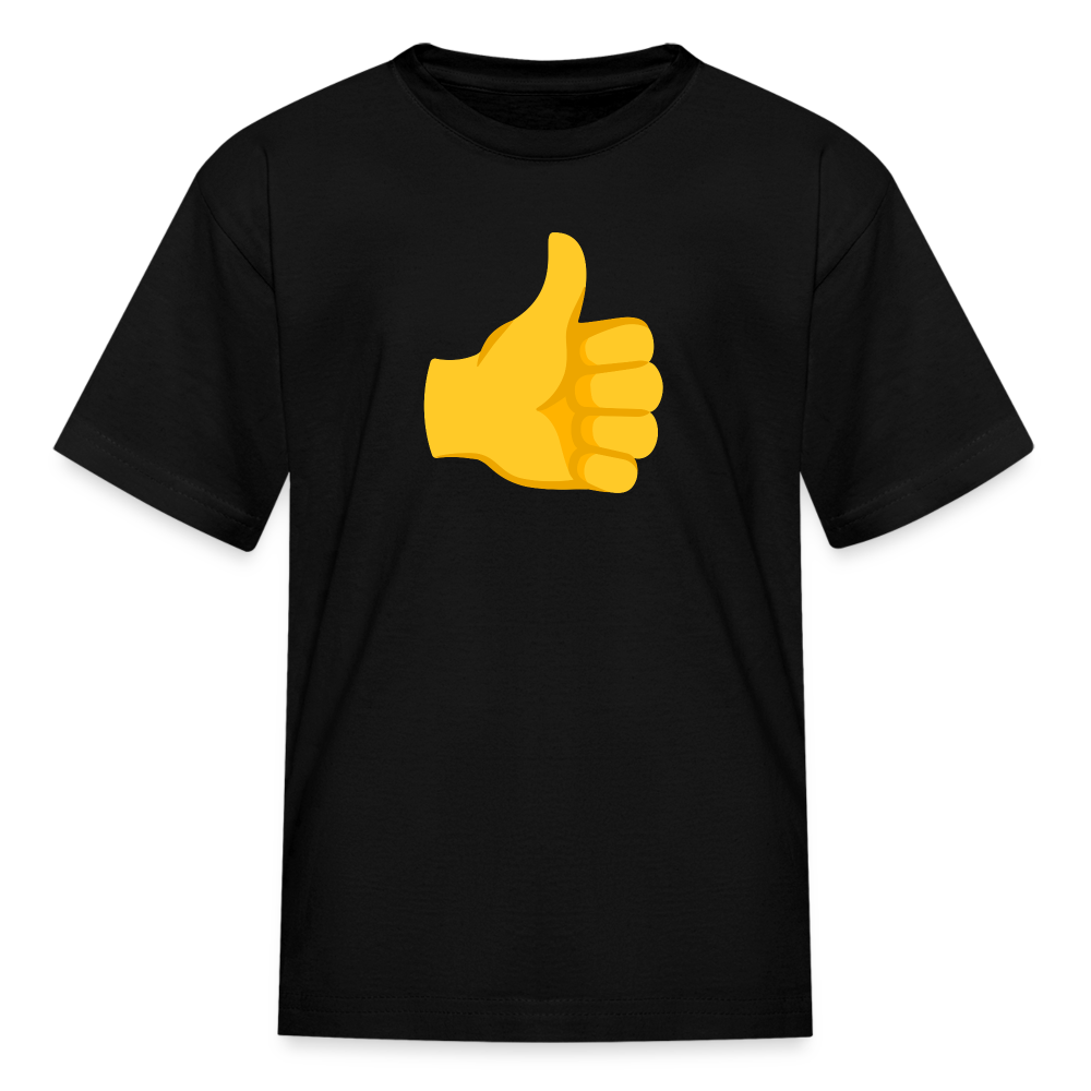 👍 Thumbs Up (Google Noto Color Emoji) Kids' T-Shirt - black