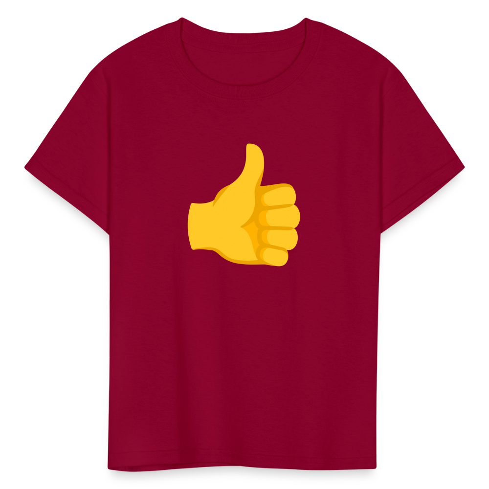 👍 Thumbs Up (Google Noto Color Emoji) Kids' T-Shirt - dark red