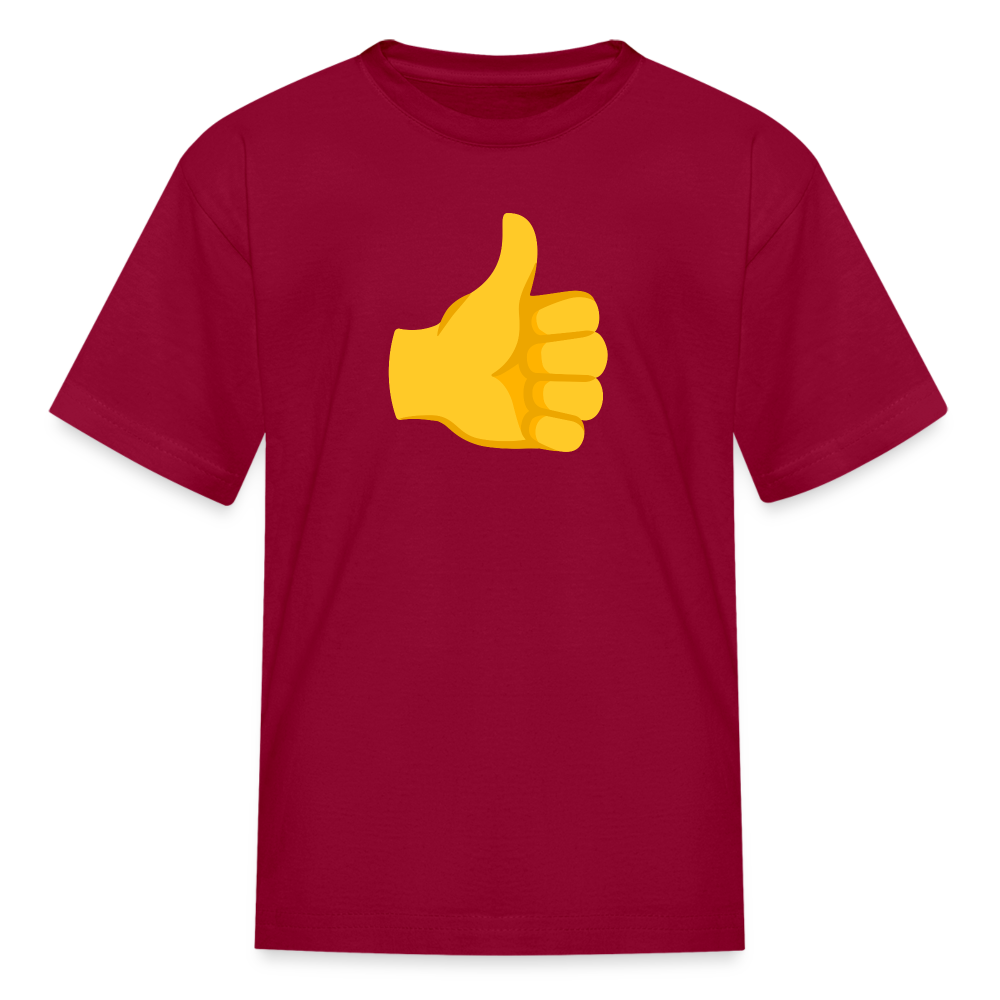 👍 Thumbs Up (Google Noto Color Emoji) Kids' T-Shirt - dark red