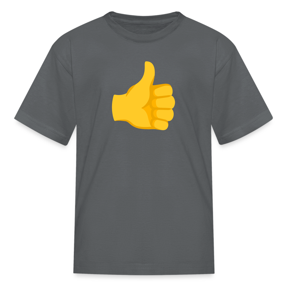 👍 Thumbs Up (Google Noto Color Emoji) Kids' T-Shirt - charcoal
