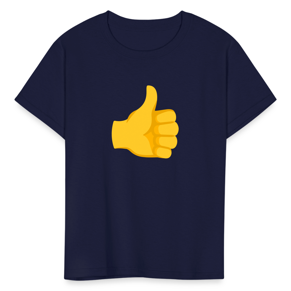 👍 Thumbs Up (Google Noto Color Emoji) Kids' T-Shirt - navy