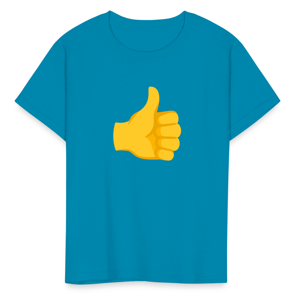 👍 Thumbs Up (Google Noto Color Emoji) Kids' T-Shirt - turquoise