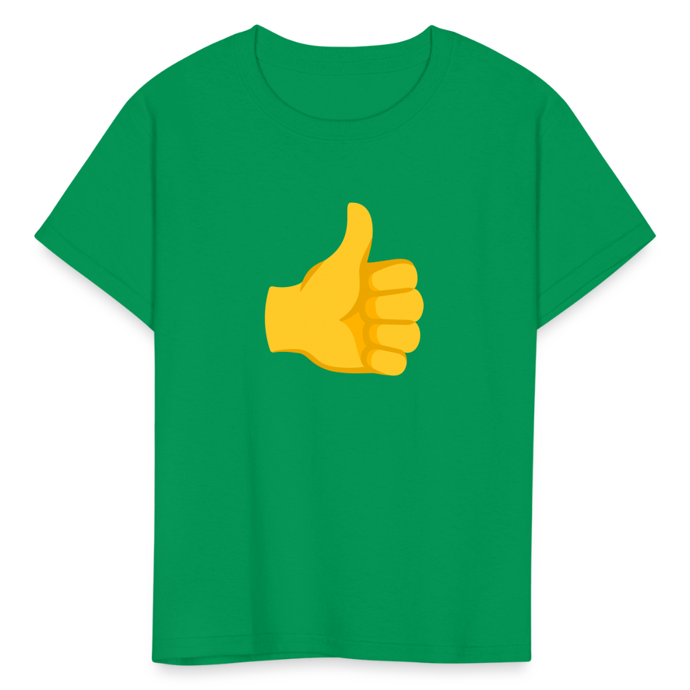 👍 Thumbs Up (Google Noto Color Emoji) Kids' T-Shirt - kelly green