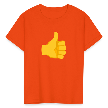 👍 Thumbs Up (Google Noto Color Emoji) Kids' T-Shirt - orange