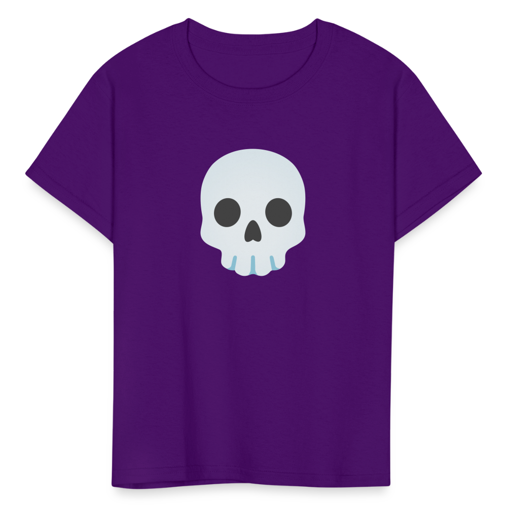 💀 Skull (Google Noto Color Emoji) Kids' T-Shirt - purple