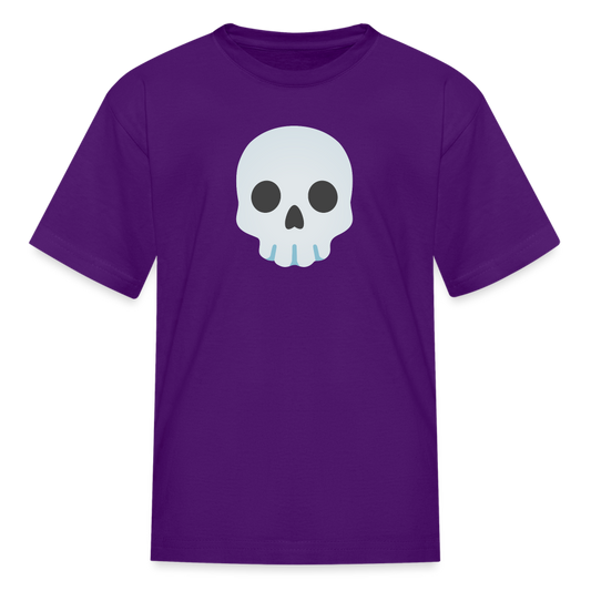 💀 Skull (Google Noto Color Emoji) Kids' T-Shirt - purple