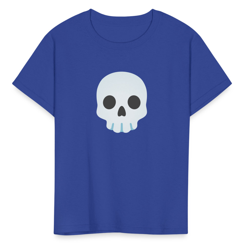 💀 Skull (Google Noto Color Emoji) Kids' T-Shirt - royal blue