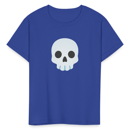 💀 Skull (Google Noto Color Emoji) Kids' T-Shirt - royal blue