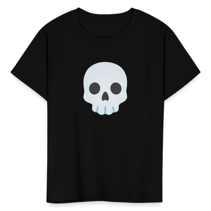 💀 Skull (Google Noto Color Emoji) Kids' T-Shirt - black