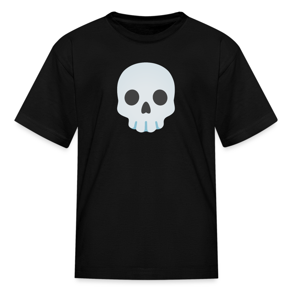 💀 Skull (Google Noto Color Emoji) Kids' T-Shirt - black
