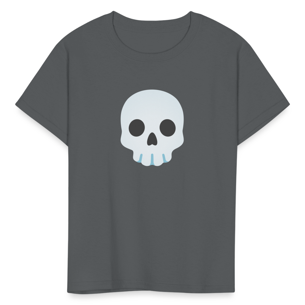 💀 Skull (Google Noto Color Emoji) Kids' T-Shirt - charcoal