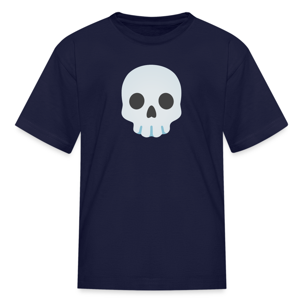 💀 Skull (Google Noto Color Emoji) Kids' T-Shirt - navy