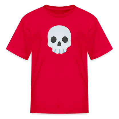 💀 Skull (Google Noto Color Emoji) Kids' T-Shirt - red