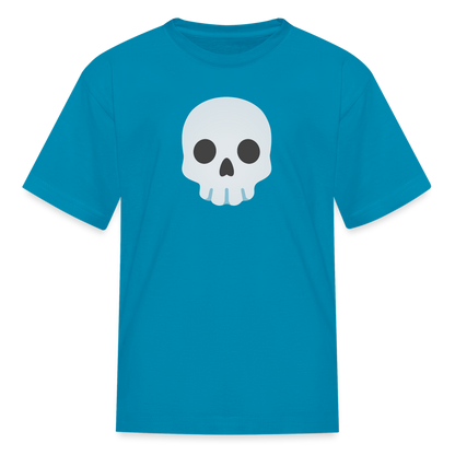 💀 Skull (Google Noto Color Emoji) Kids' T-Shirt - turquoise