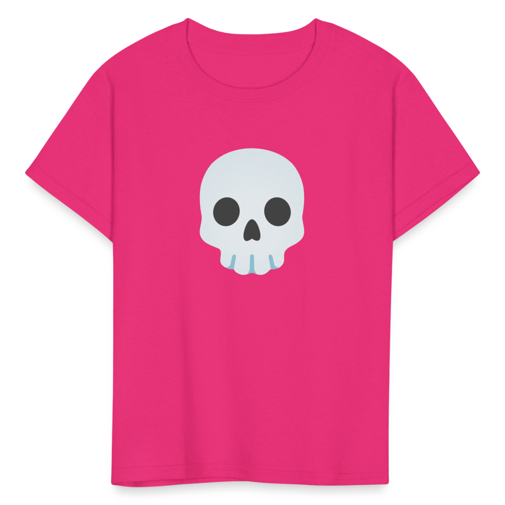 💀 Skull (Google Noto Color Emoji) Kids' T-Shirt - fuchsia