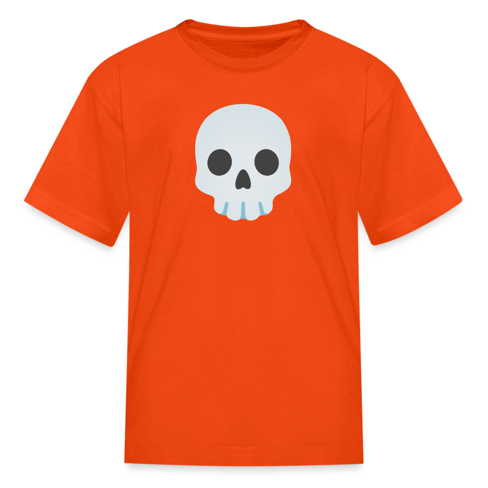 💀 Skull (Google Noto Color Emoji) Kids' T-Shirt - orange