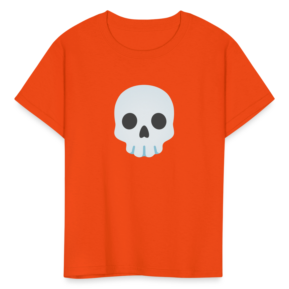 💀 Skull (Google Noto Color Emoji) Kids' T-Shirt - orange