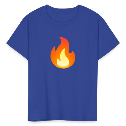 🔥 Fire (Google Noto Color Emoji) Kids' T-Shirt - royal blue