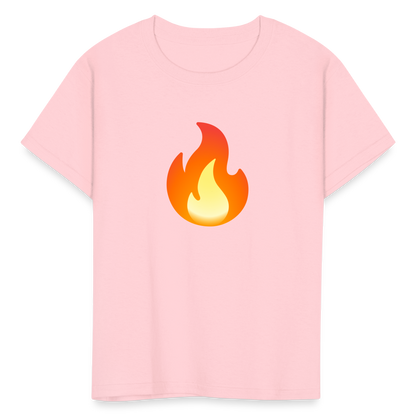 🔥 Fire (Google Noto Color Emoji) Kids' T-Shirt - pink