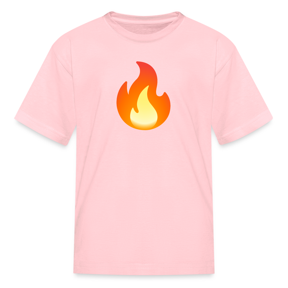 🔥 Fire (Google Noto Color Emoji) Kids' T-Shirt - pink