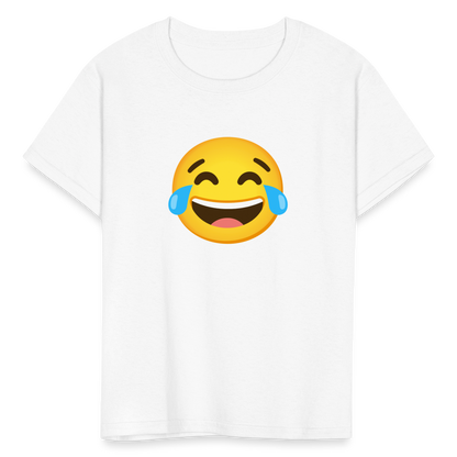 😂 Face with Tears of Joy (Google Noto Color Emoji) Kids' T-Shirt - white