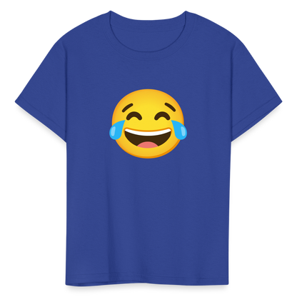 😂 Face with Tears of Joy (Google Noto Color Emoji) Kids' T-Shirt - royal blue