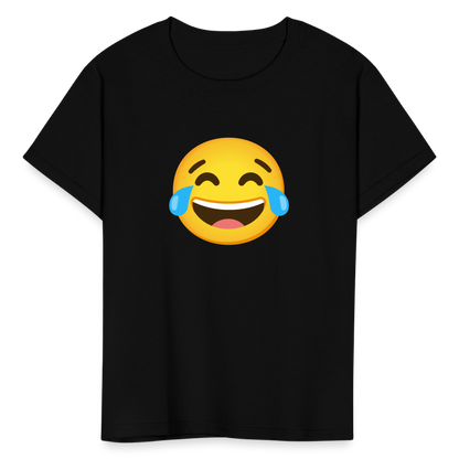 😂 Face with Tears of Joy (Google Noto Color Emoji) Kids' T-Shirt - black