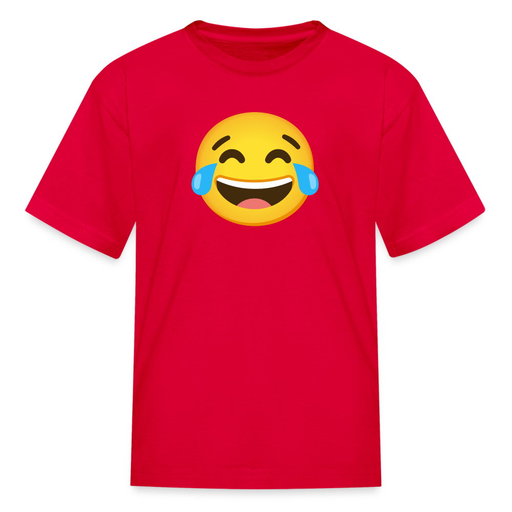 😂 Face with Tears of Joy (Google Noto Color Emoji) Kids' T-Shirt - red