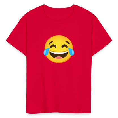 😂 Face with Tears of Joy (Google Noto Color Emoji) Kids' T-Shirt - red