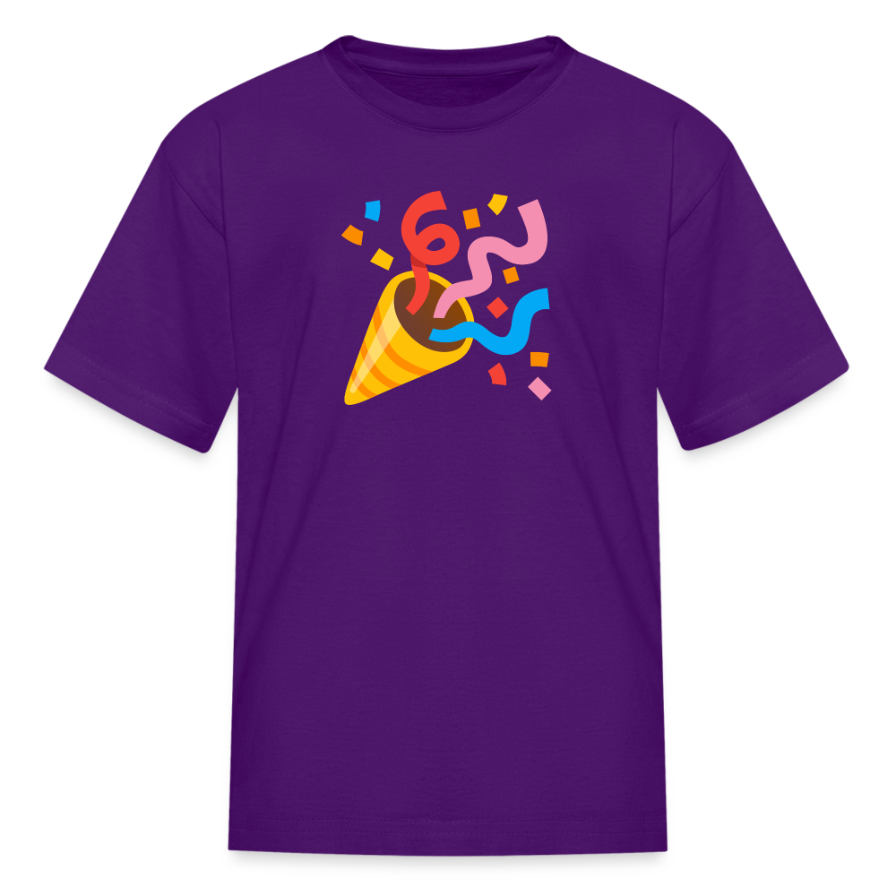 🎉 Party Popper (Google Noto Color Emoji) Kids' T-Shirt - purple