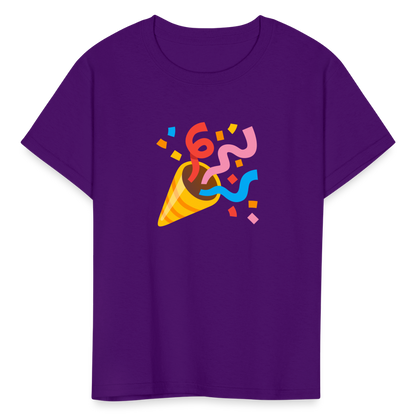 🎉 Party Popper (Google Noto Color Emoji) Kids' T-Shirt - purple