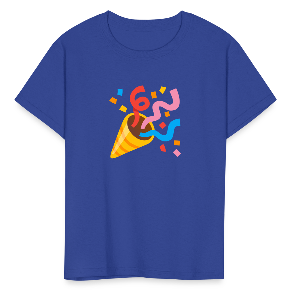 🎉 Party Popper (Google Noto Color Emoji) Kids' T-Shirt - royal blue