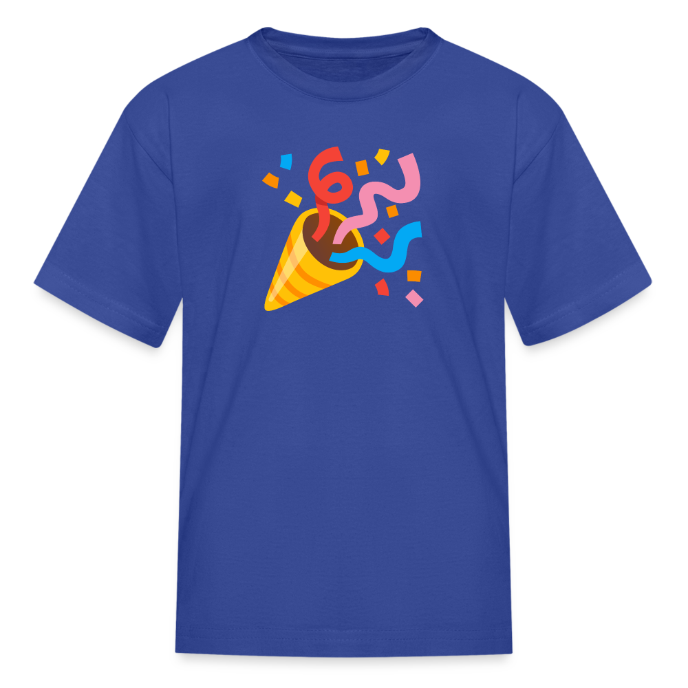 🎉 Party Popper (Google Noto Color Emoji) Kids' T-Shirt - royal blue