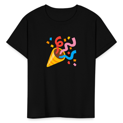 🎉 Party Popper (Google Noto Color Emoji) Kids' T-Shirt - black