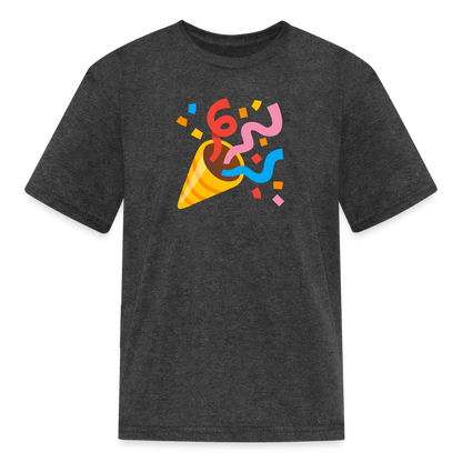 🎉 Party Popper (Google Noto Color Emoji) Kids' T-Shirt - heather black
