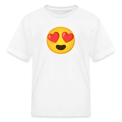 😍 Smiling Face with Heart-Eyes (Google Noto Color Emoji) Kids' T-Shirt - white